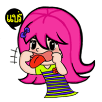 Naughty Pink Hair Girl Story sticker #6664653