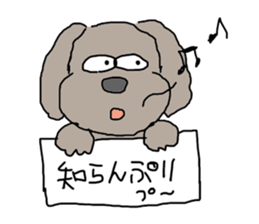Cute and funy Toy Poodle charactor sticker #6666102