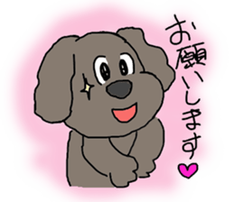 Cute and funy Toy Poodle charactor sticker #6666103