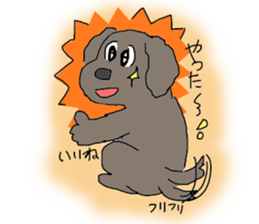 Cute and funy Toy Poodle charactor sticker #6666122