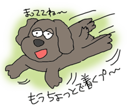 Cute and funy Toy Poodle charactor sticker #6666123