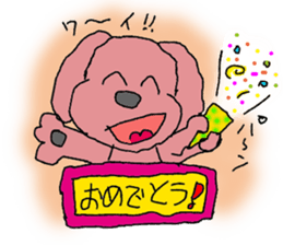 Cute and funy Toy Poodle charactor sticker #6666135