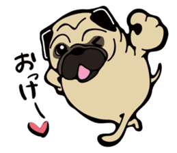 Pug is Lovely dog. sticker #6668071