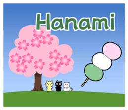 Lei Cat 'Japanese Season's holiday sticker #6670908