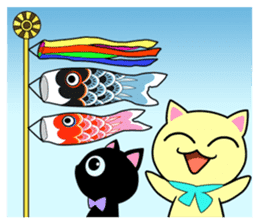 Lei Cat 'Japanese Season's holiday sticker #6670911