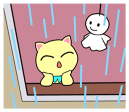 Lei Cat 'Japanese Season's holiday sticker #6670914