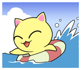 Lei Cat 'Japanese Season's holiday sticker #6670918