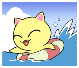 Lei Cat 'Japanese Season's holiday sticker #6670918