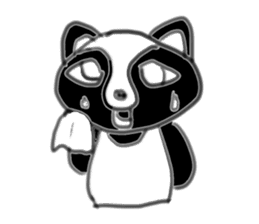 Ugly raccoon dog sticker #6672261