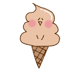 Chocolate soft ice cream 'Softonton' sticker #6672584