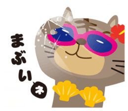 aloha cat sticker #6673299