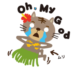 aloha cat sticker #6673309