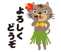 aloha cat sticker #6673322