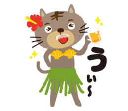 aloha cat sticker #6673330