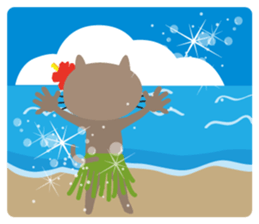 aloha cat sticker #6673343