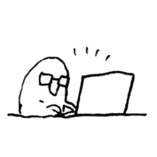 hand drawing human of "hi" sticker #6674483