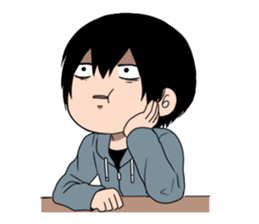 despair boy and China girl sticker #6675224