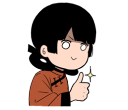 despair boy and China girl sticker #6675227