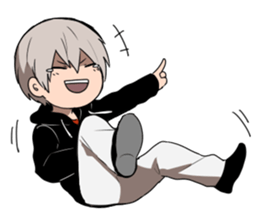 despair boy and China girl sticker #6675243