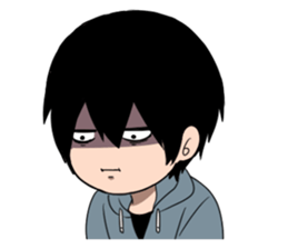 despair boy and China girl sticker #6675244