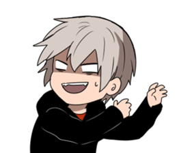 despair boy and China girl sticker #6675258