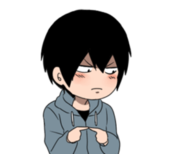 despair boy and China girl sticker #6675259