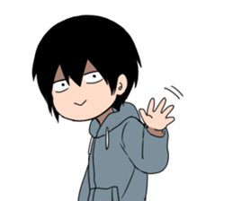 despair boy and China girl sticker #6675262