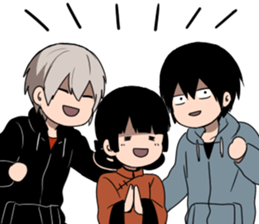 despair boy and China girl sticker #6675263