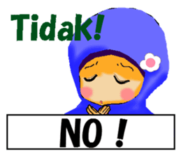 hijabista. 3. Indonesian+English sticker #6676989