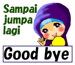 hijabista. 3. Indonesian+English sticker #6677023