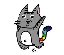rainbow kitty sticker #6677403