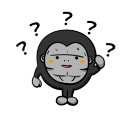 gorilla and daily life sticker #6677554
