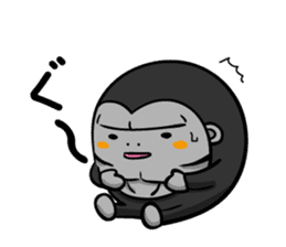 gorilla and daily life sticker #6677556