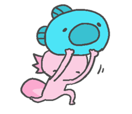 Axolotl and friends Sticker 5 sticker #6678705