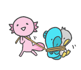 Axolotl and friends Sticker 5 sticker #6678722