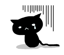 Black cat nyanko sticker #6678994