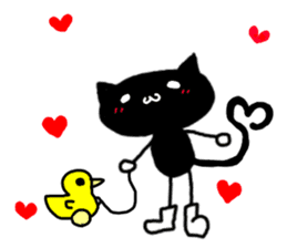 Black cat nyanko sticker #6679018