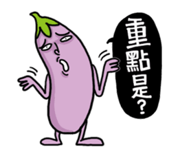Mr. Eggplant  likes to rip on people. sticker #6679211