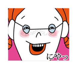 girl with glasses sticker sticker #6679944