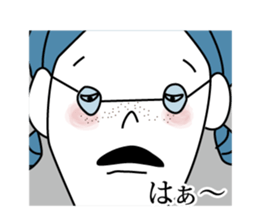 girl with glasses sticker sticker #6679945