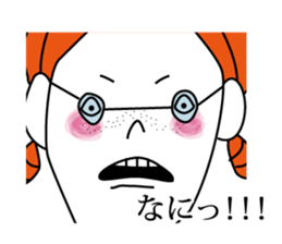 girl with glasses sticker sticker #6679946