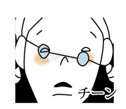 girl with glasses sticker sticker #6679948