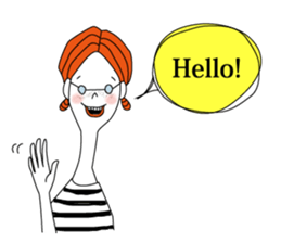 girl with glasses sticker sticker #6679954