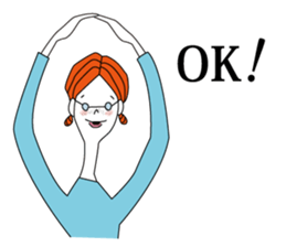 girl with glasses sticker sticker #6679955