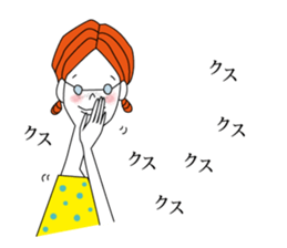 girl with glasses sticker sticker #6679957