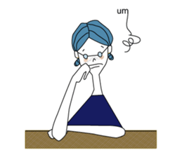 girl with glasses sticker sticker #6679965