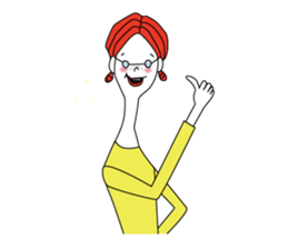 girl with glasses sticker sticker #6679968