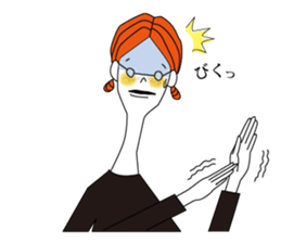 girl with glasses sticker sticker #6679978