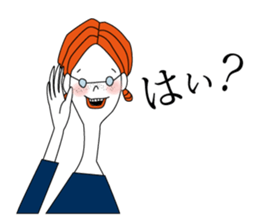 girl with glasses sticker sticker #6679979