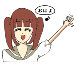 Hakata dialect system girl sprouted sticker #6680624